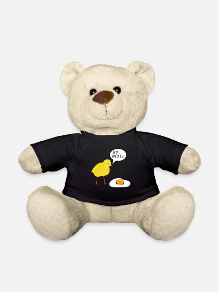 Bro Bist Du Das - Küken Spiegelei Witz Hühner Fan - Teddy - Schwarz