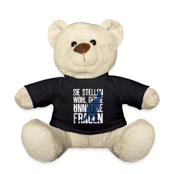 Sie stellen wohl gerne unnötige Fragen Känguru - Teddy - Schwarz - Vorne