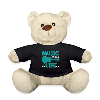 Music is my life graphic - Teddy Bear - black - Front