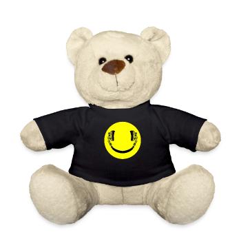 Smilie headphones emoticon music lovers - Teddy Bear - black - Front
