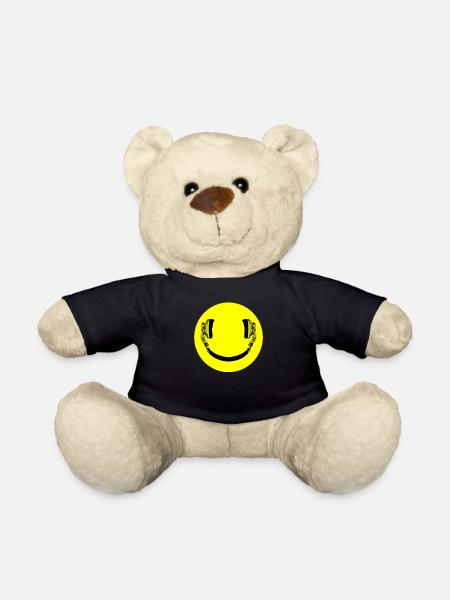 Les amateurs de musique émoticône casque Smilie - Nounours - noir