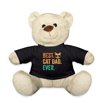 Cats dad - Teddy Bear - black - Front