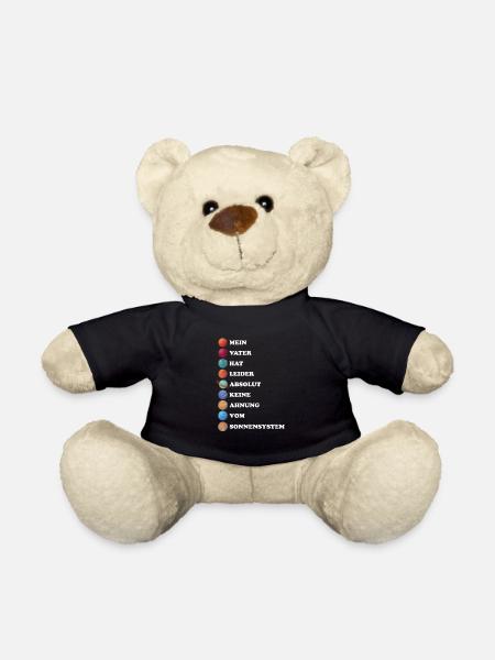 Sonnensystem Planet Planeten Weltraum Geschenk - Teddy - Schwarz