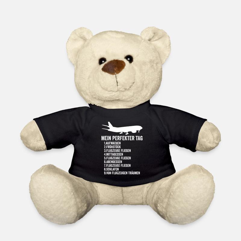 Flugzeug Fliegen Urlaub - Teddy - Schwarz