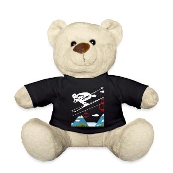 Ski Skiurlaub Ski fahren - Teddy - Schwarz - Vorne