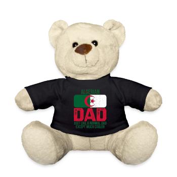 Algerian father Algeria flag father's day - Teddy Bear - black - Front