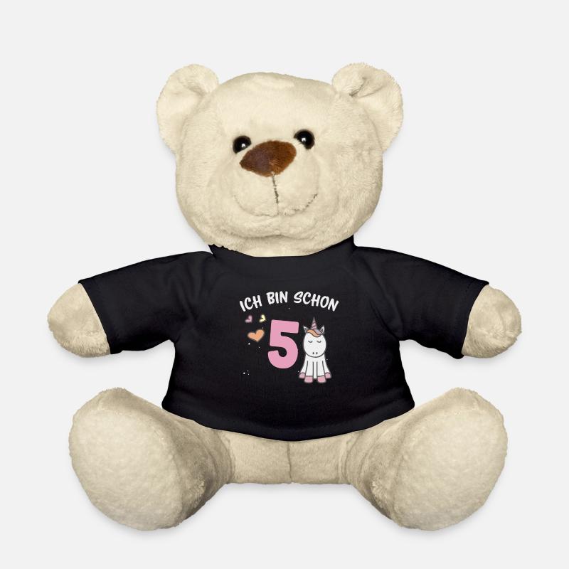 5. Geburtstag 5 Jahre Geschenk - Teddy - Schwarz