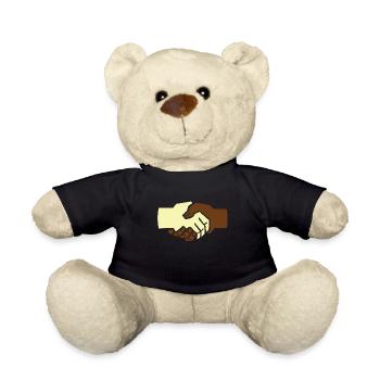 Antirassismus Gegen Rechts Meinungsfreiheit - Teddy - Schwarz - Vorne