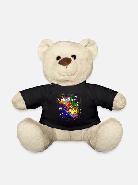 Splash of colorful fresh colors gift idea - Teddy - Schwarz