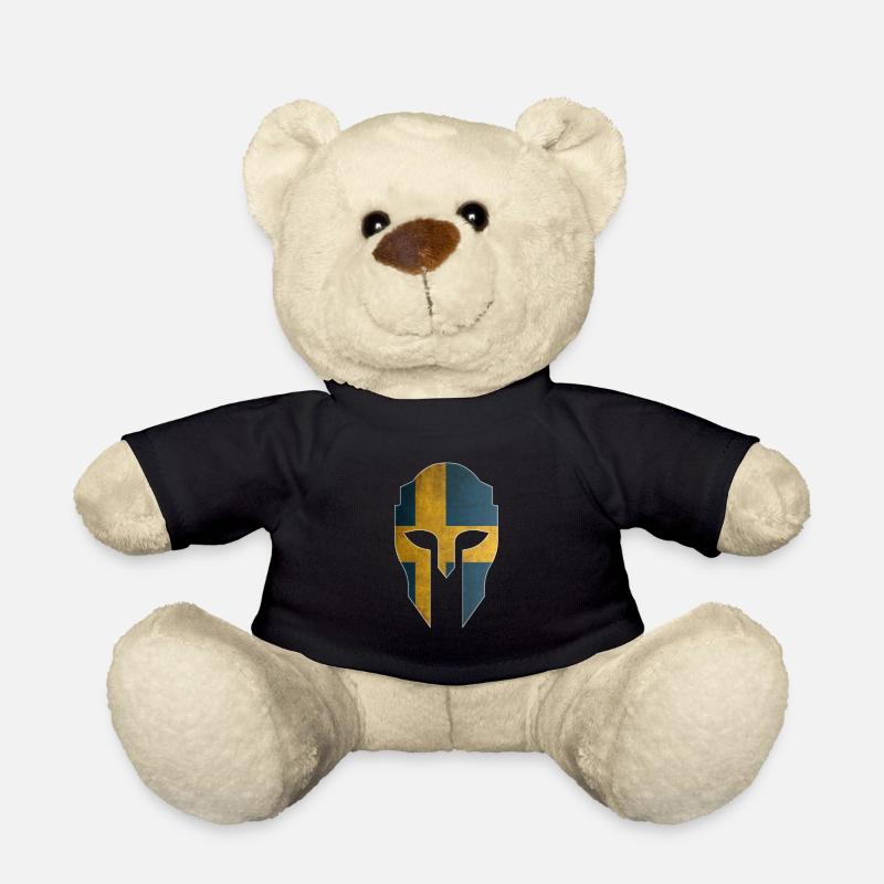 Casque spartiate avec le drapeau de la Suède - Nounours - noir