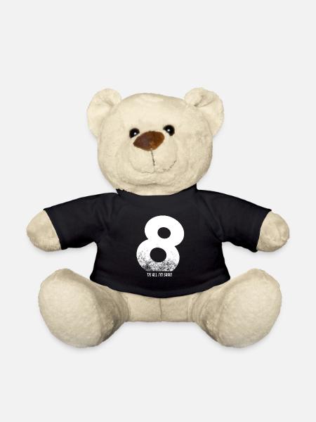 V8 Powered V Motor Muscle Car Pickup SUV Fan - Teddy Bear - black