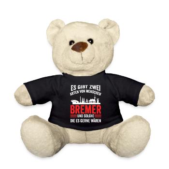 Bremen Bier Bremer Ostfriese Hansestadt Moin - Teddy - Schwarz - Vorne