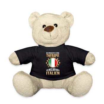 Italien Flag Länderliebe Unisex Lustiger Spruch - Teddy - Schwarz - Vorne