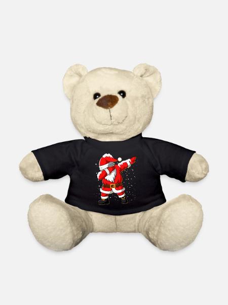 Weihnachtsmann tupfen Weihnachten - Teddy - Schwarz