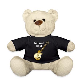 Yes I speak guitar saying 'Yes I speak - Teddy Bear - black - Front