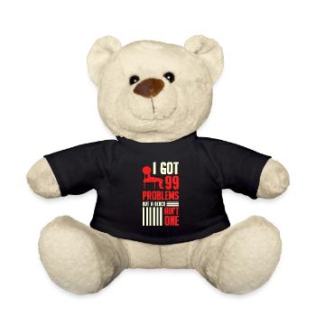 Bench press haltérophile biceps sport cadeau - Nounours - noir - Devant