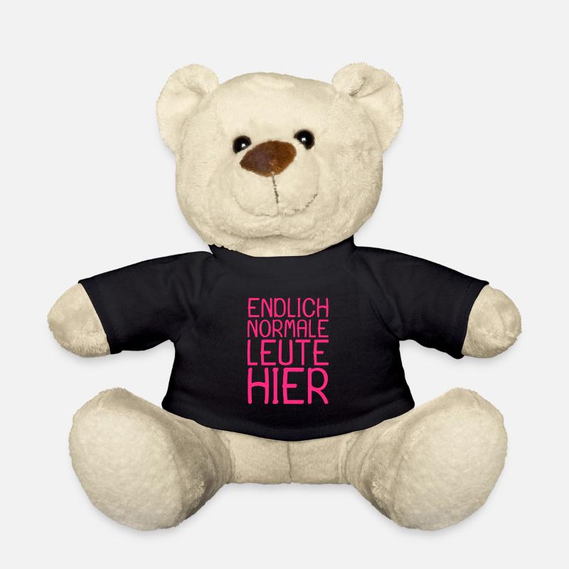 Normale Leute Lustiger Spruch lustig - Teddy - Schwarz