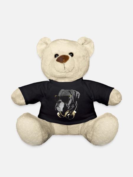 DJ Boxer Dog Bling - Nounours - noir