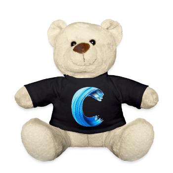 Lettre C PEINTE - Nounours - noir - Devant
