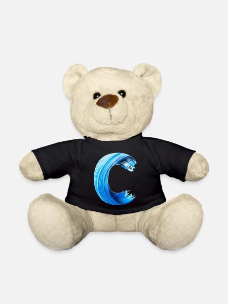 Buchstabe C GEMALT - Teddy - Schwarz