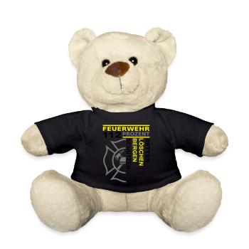 Feuerwehr 112 Retten Löschen Bergen Schützen - Teddy - Schwarz - Vorne