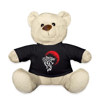 Wikinger Wolf Fenrir - Nordische Mythologie - Teddy - Schwarz - Vorne