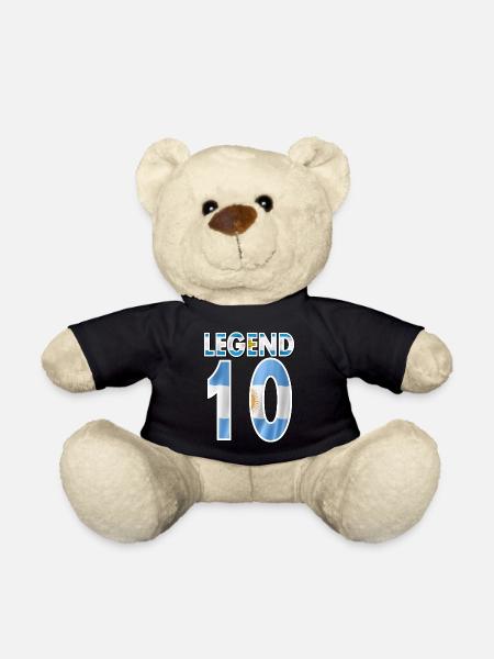 Legende Nummer 10 Argentinien Flagge Geschenk - Teddy - Schwarz