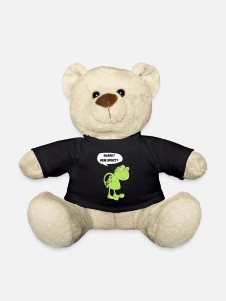 Frosch Kröte Quark Dein Ernst Lustiger Spruch Fun - Teddy - Schwarz