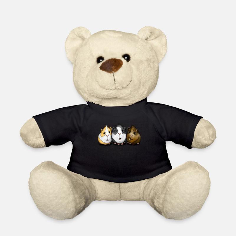 Drei Meerschweinchen - Teddy - Schwarz