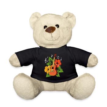Ukulele Hawaii - Teddy Bear - black - Front
