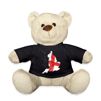 Angleterre | Drapeau réel | Carte des drapeaux EN - Nounours - noir - Devant