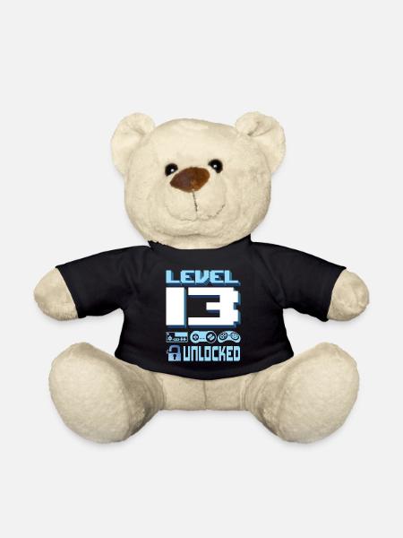 13. Geburtstagsgeschenk Jungen Mädchen Spieler 13 Jahre alt - Teddy - Schwarz