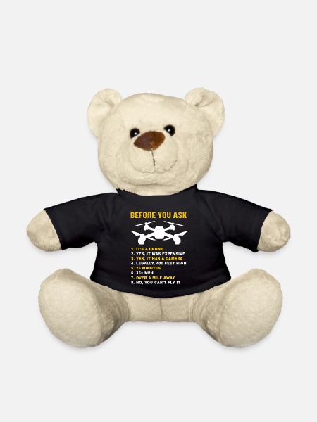 Drone FAQ Quadrocopter Drone Flying Drones - Teddy Bear - black