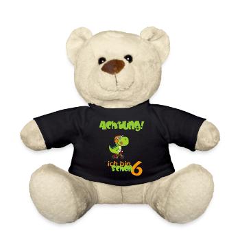 Dino Geburtstag 6 - Teddy - Schwarz - Vorne