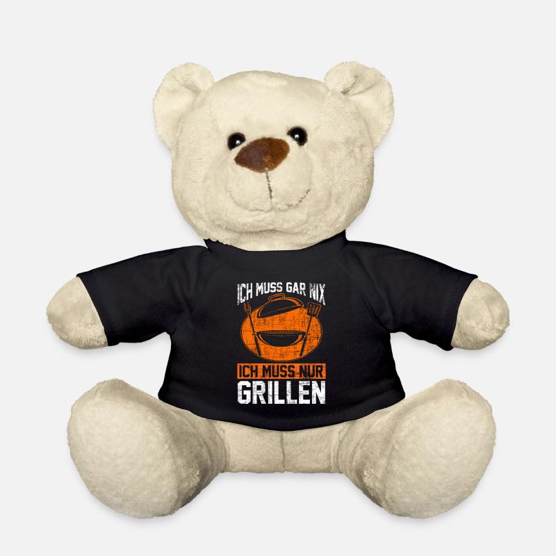 Grillen Griller Grill Geschenk - Teddy - Schwarz