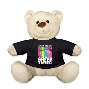 LGBTQ LGBT Regenbogen Schwul Gay Pride Lesbisch - Teddy - Schwarz - Vorne