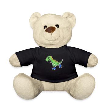 Inline Skating Dinosaurier - Teddy - Schwarz - Vorne