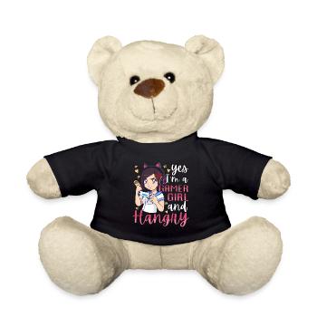 Yes I'm A Gamer Girl Hangry Angry Anime Hungry - Teddy - Schwarz - Vorne