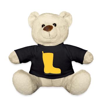 rubber boot - Teddy Bear - black - Front