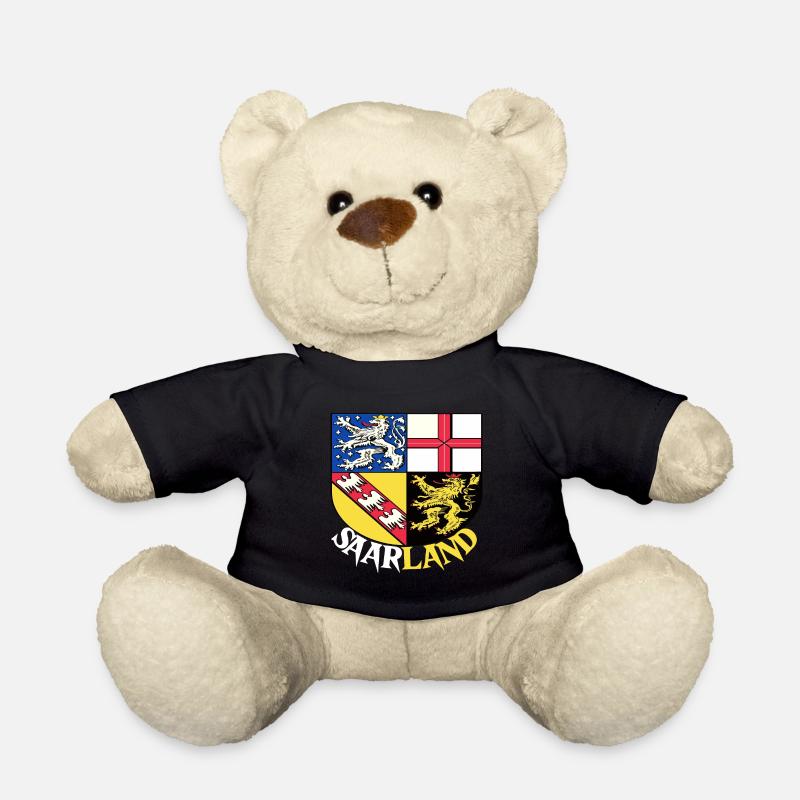 Saarland Saarländer Saarbrücken Flagge Geschenk - Teddy - Schwarz