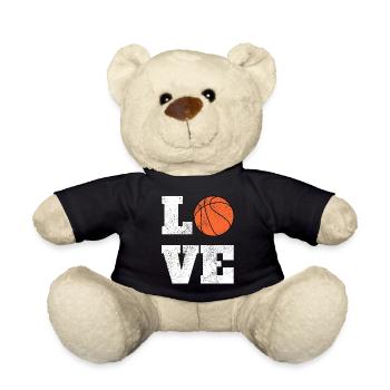 Love basketball basketball players - Teddy Bear - black - Front