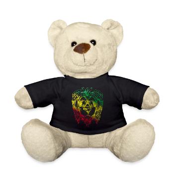 Afrika Löwenkopf Löwe Tier Löwen Maori König - Teddy - Schwarz - Vorne