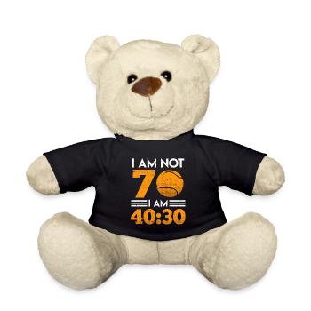 Tennis Gift 70 Years 40:30 Joke Birthday - Teddy Bear - black - Front