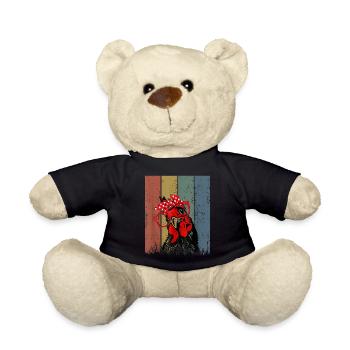 Fille douce poulet avec bandana lunettes bandeau - Nounours - noir - Devant