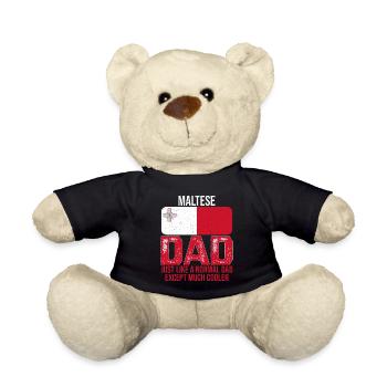 Papa maltais Drapeau de Malte pour la fête des pères - Nounours - noir - Devant