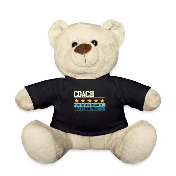 Tennis Coach 5 Sterne Bewertung Best Coach ever - Teddy - Schwarz - Vorne