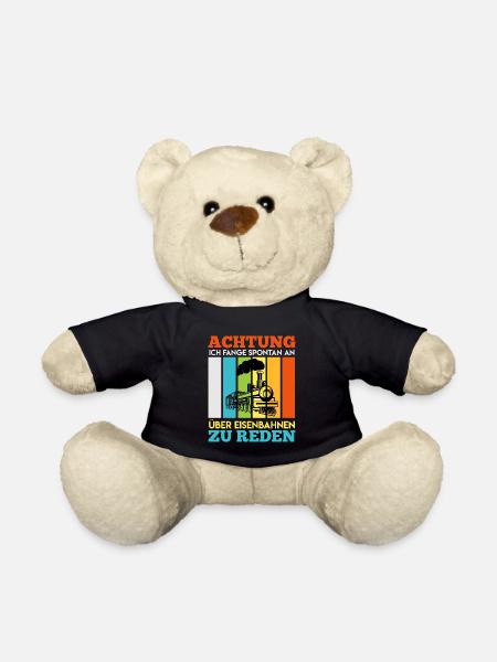 Zugführer Eisenbahner Eisenbahn Geschenk Lokführer - Teddy - Schwarz