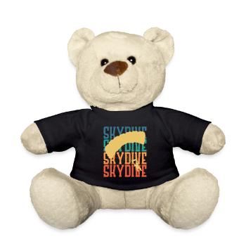 Parachutistes Skydive Retro - Nounours - noir - Devant