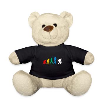 Boule Affen Mensch Evolution Boccia Spieler - Teddy - Schwarz - Vorne