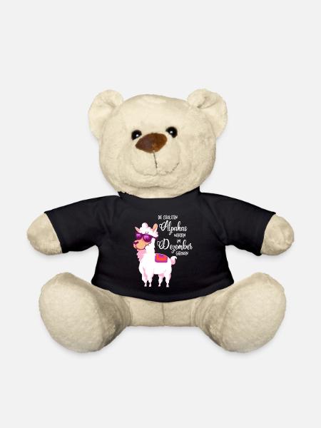 Die coolsten Alpakas werden im Dezember geboren - Teddy - Schwarz